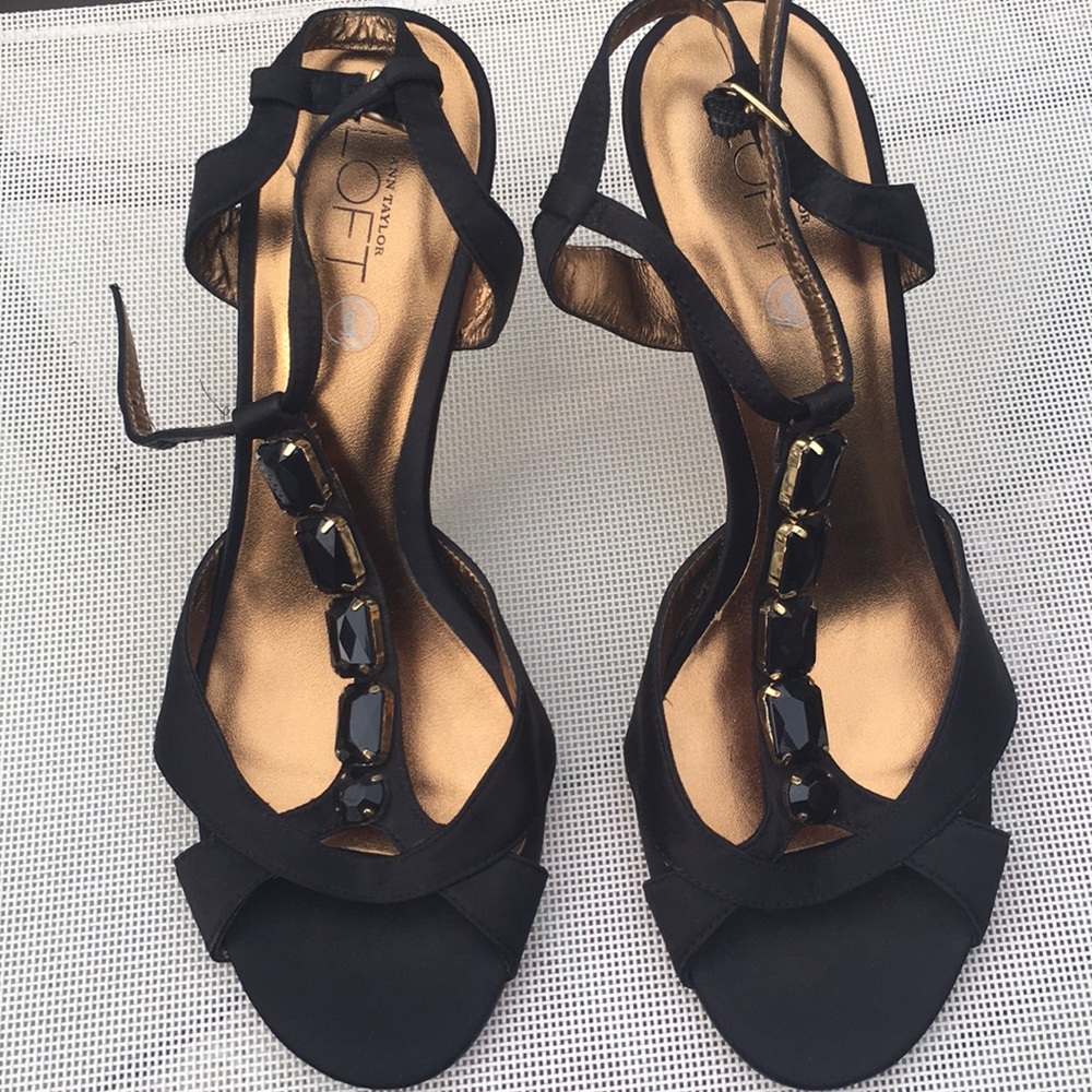 LOFT gemstone sandal heels, elegant, Sz 6